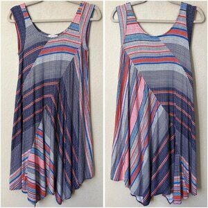 Anthropologie Weston Amaya Swing Dress Asymmetric Handkerchief Hem